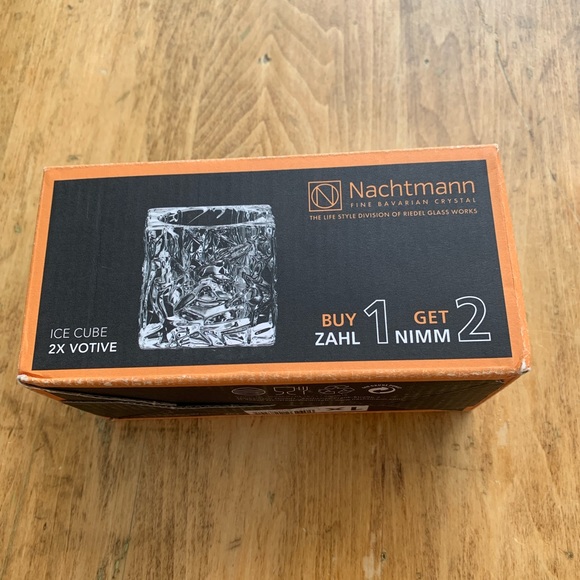 Set of 4 Nachtmann Crystal Glass Ice Cube Votive - Picture 2 of 7